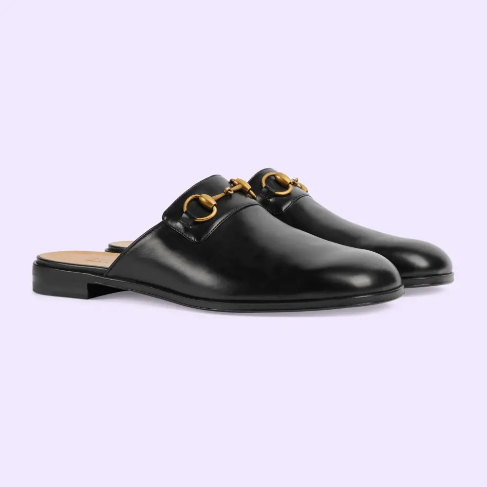 Dép Gucci Horsebit Slipper 'Black' 723654-1W600-1000 - Ảnh 4