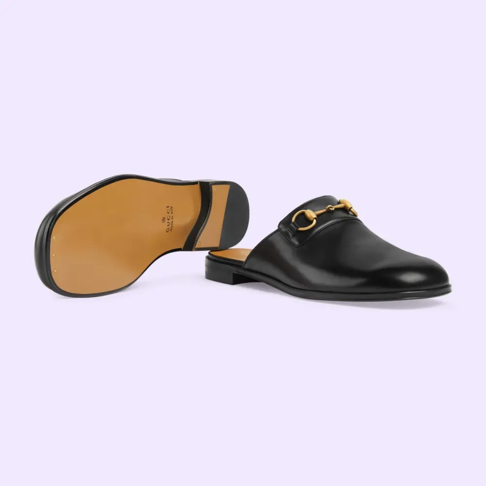 Alternative view of Dép Gucci Horsebit Slipper 'Black' 723654-1W600-1000