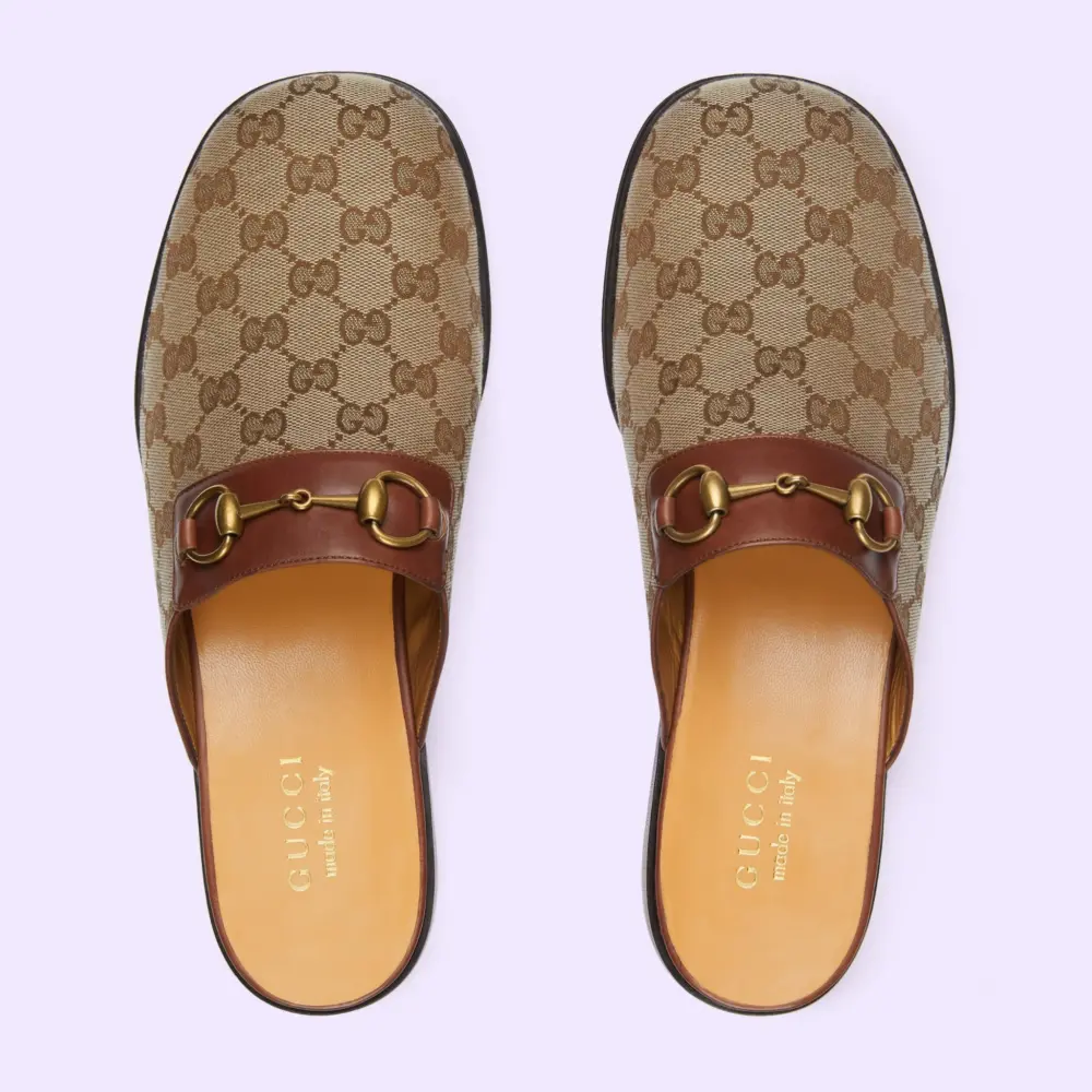 Dép Gucci GG Horsebit Slipper 'Ebony' 719749-FAA0U-9768 - Ảnh 3