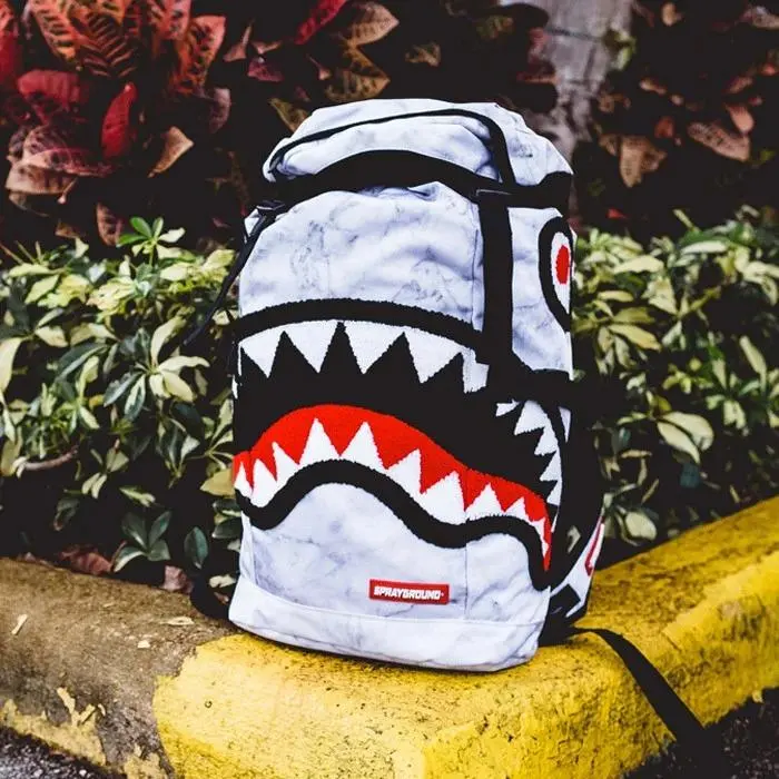 Balo Sprayground White Marble Top Loader - Ảnh 3