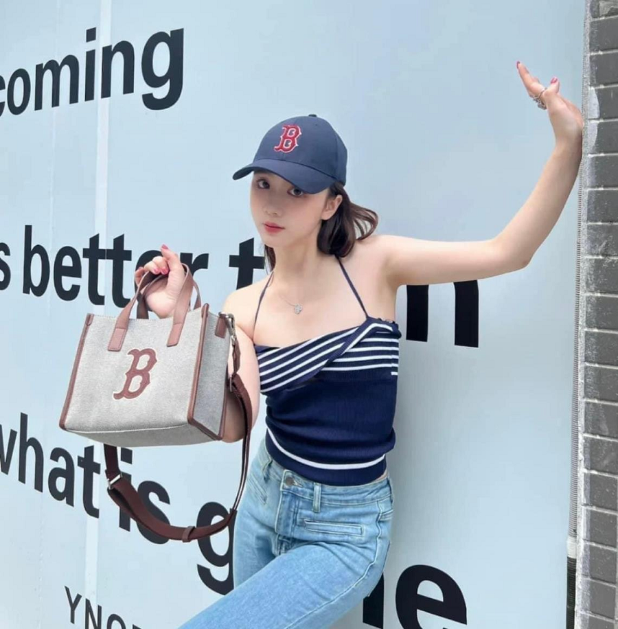 Túi MLB Canvas Small Tote Boston D.Brown 3AORS062N - 43BRD - Ảnh 3