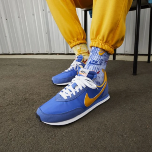 Alternative view of Giày Nike Waffle Trainer 2 'Blue University Gold' DH1349-402