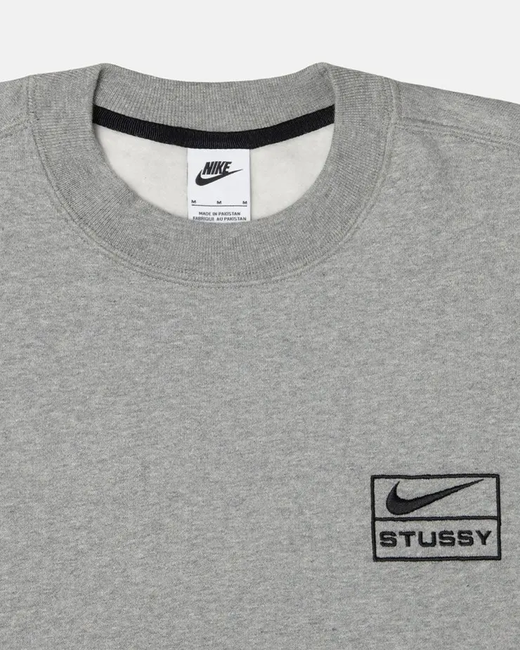 Áo Nike Fleece Crew x Stussy Sweater 'Grey' DO9337-063 - Ảnh 4