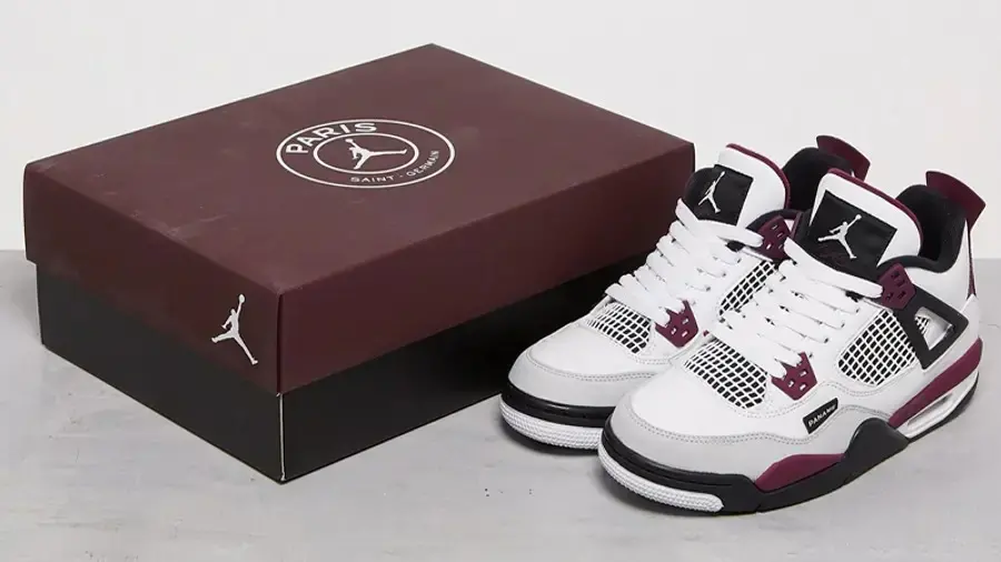 Alternative view of Giày Nike Paris Saint-Germain x Air Jordan 4 Retro 'Bordeaux' CZ5624-100