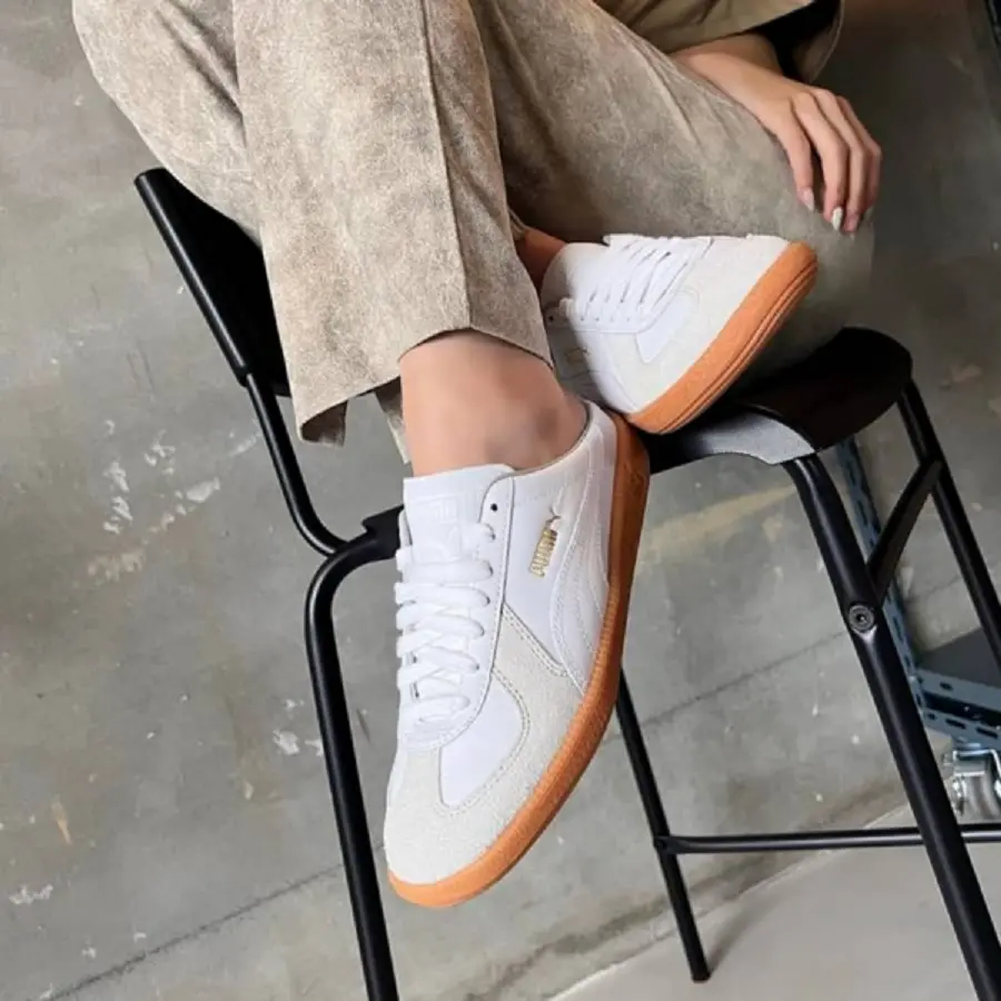 Giày Puma Army Trainer Mule ‘White’ 387824-01 - Ảnh 4