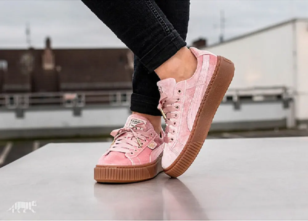 Giày Puma Basket Platform 'Velour Suede' 366721-02 - Ảnh 3