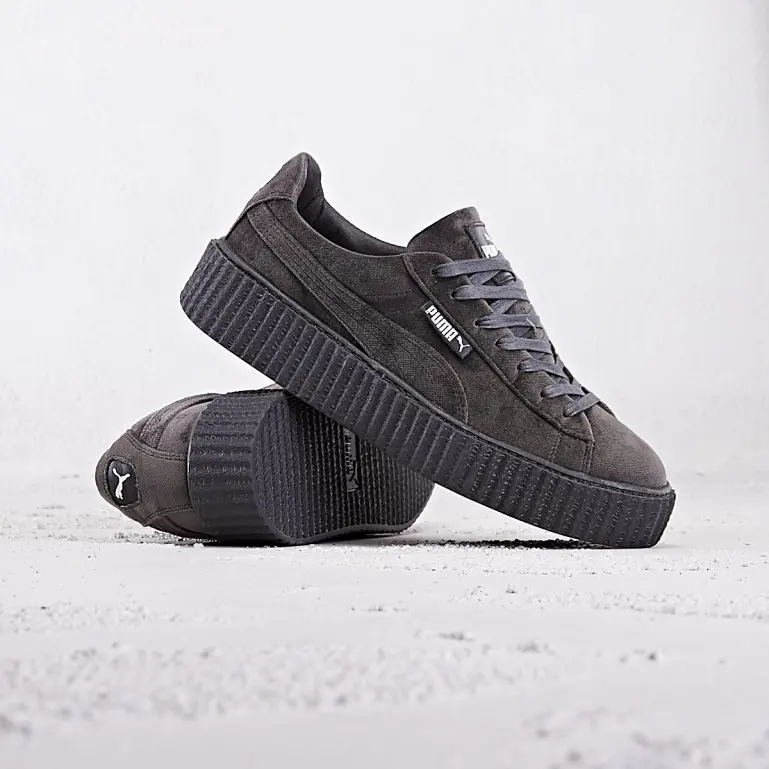 Giày Puma Fenty Rihanna Velvet Creepers 'Grey' 364466-03 - Ảnh 5