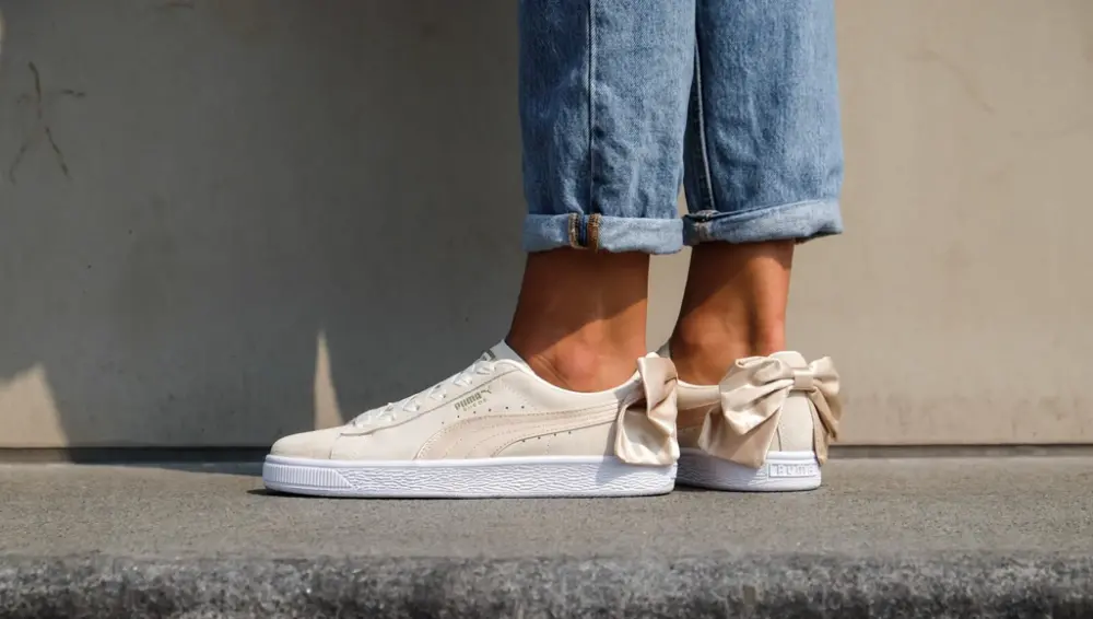 Alternative view of Giày Puma Women's Suede Bow Varsity 'Marshmallow Metallic Gold' 367732-03