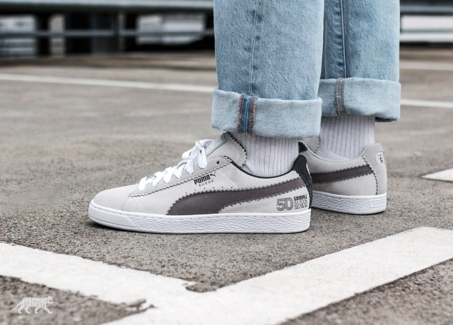Giày Puma Michael Lau x Suede Classic 'White Grey' 366313-01 - Ảnh 3