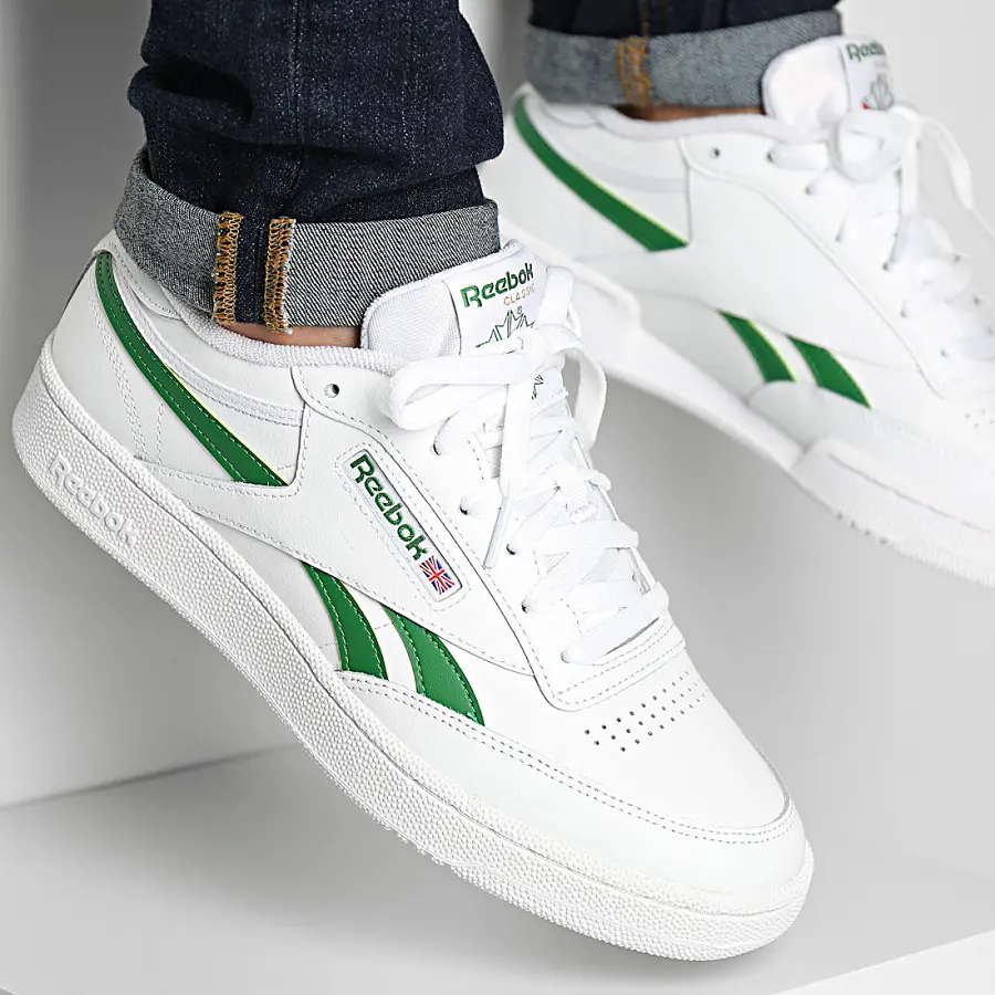 Giày Reebok Club C Revenge 'White and Green' 100032882 - Ảnh 5