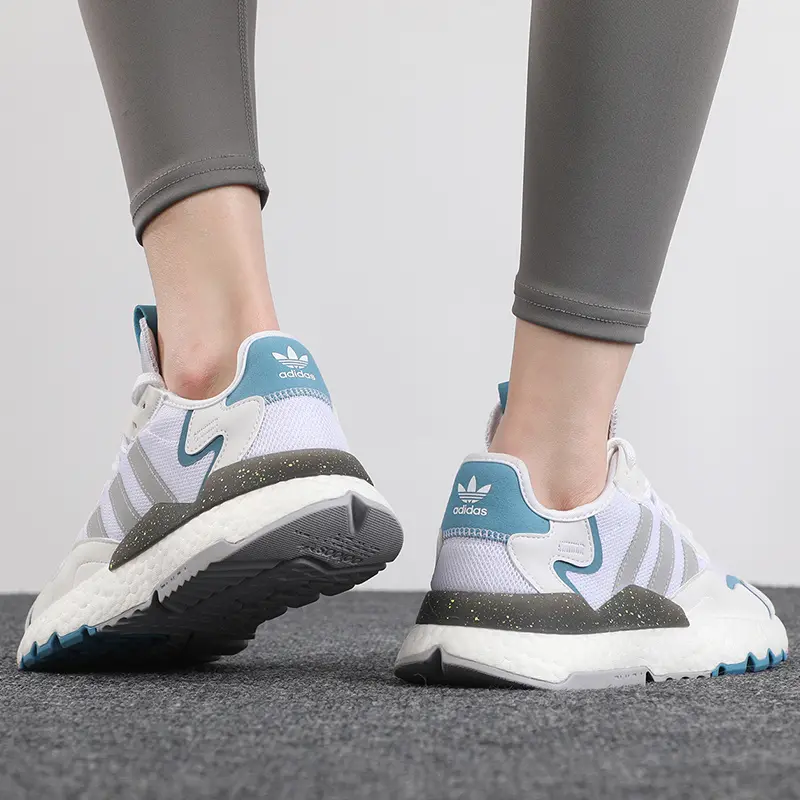 Giày Adidas Original Nite Jogger 'Cloud White Grey' FX6904 - Ảnh 6
