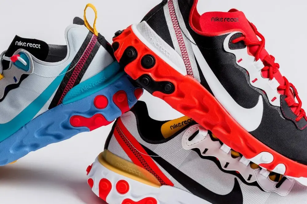 Giày Nike React Element 55 Black White Red Orbit CQ9705-001 - Ảnh 4