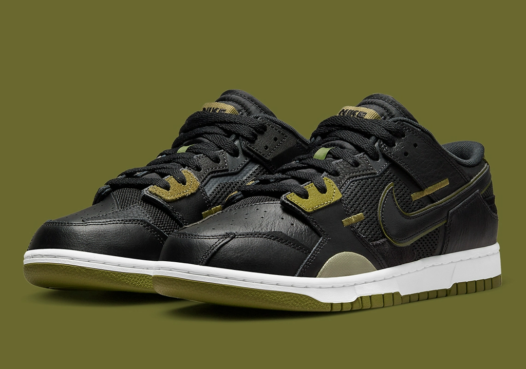 Giày Nike Dunk Low Scrap 'Black Olive' DM0128-001 - Ảnh 2