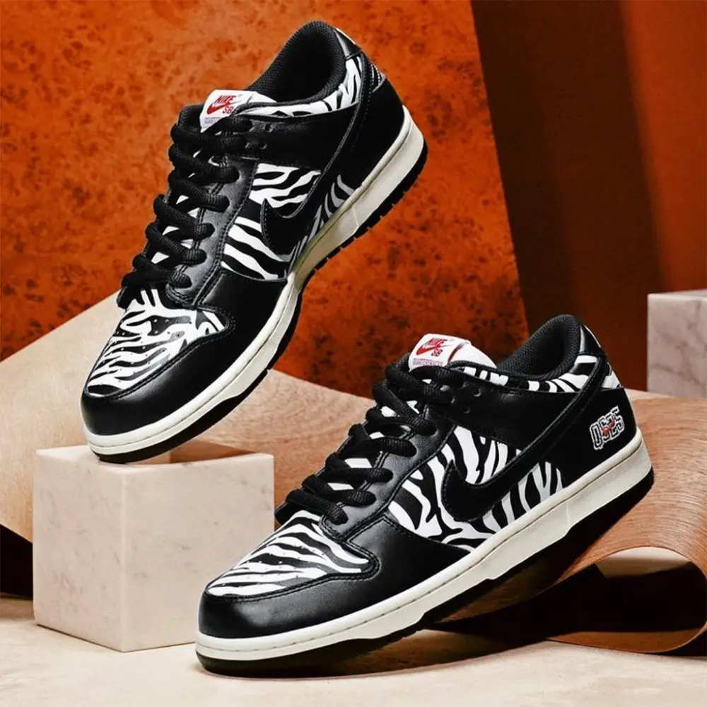 Giày Nike Quartersnacks x Dunk Low SB 'Little Debbie's Zebra Cakes' DM3510-001 - Ảnh 5