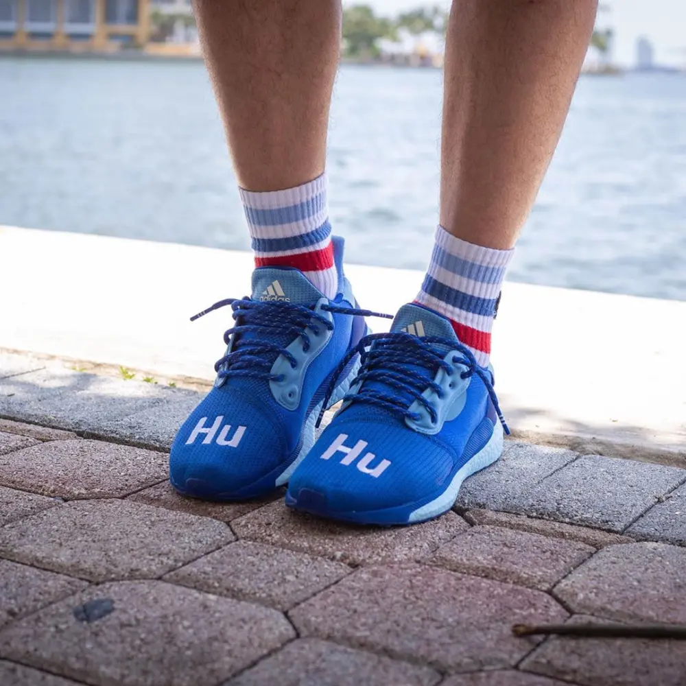 Giày Adidas Pharrell x Solar Hu Glide 'Power Blue' EF2377 - Ảnh 7