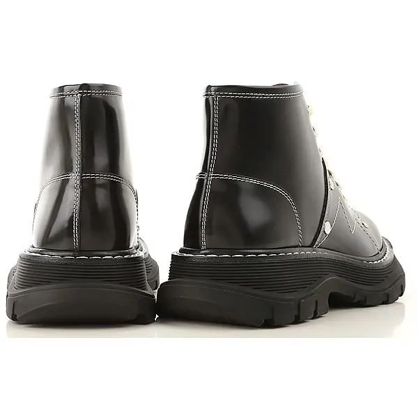 Giày Alexander McQueen Luxury Fashion Negro Botines 595469-WHQSG-1090 - Ảnh 5