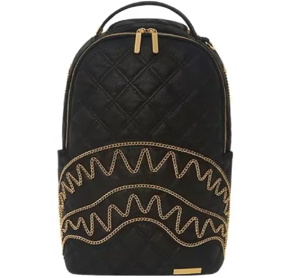 Balo Sprayground Golden Chain Shark Mouth 'Black' W0815707