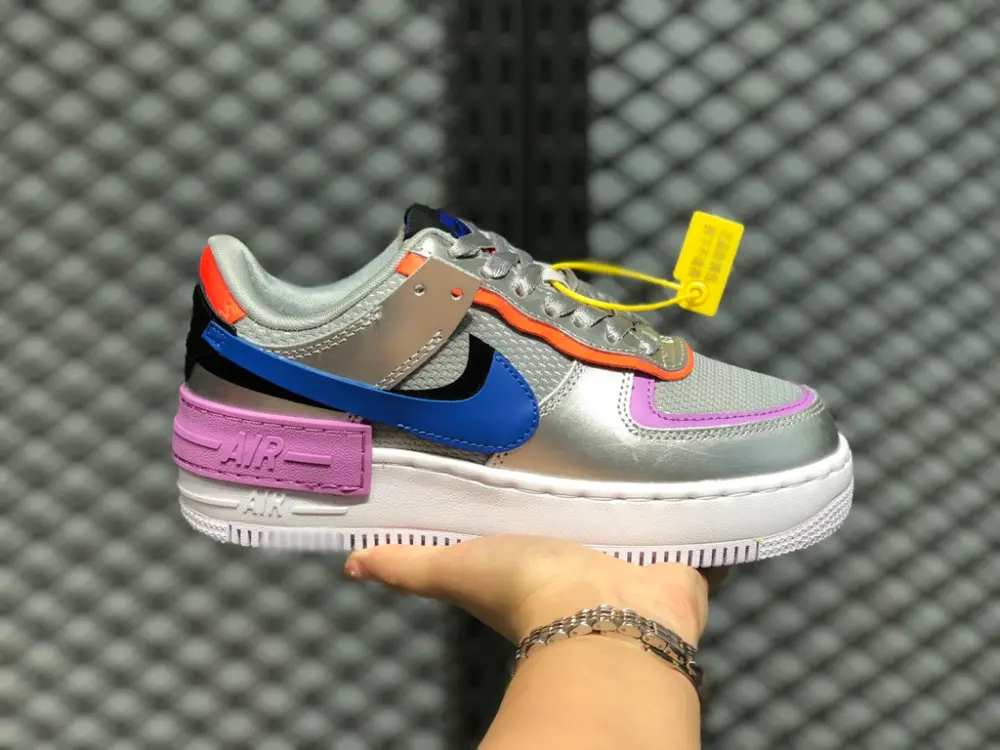 Giày Nike Wmns Air Force 1 Shadow 'Metallic Silver' CW6030-001 - Ảnh 7
