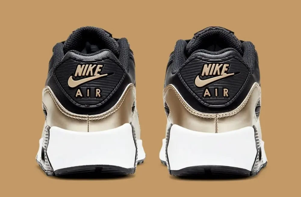 Giày Nike Air Max 90 LTR GS 'Black Metallic Gold Star' CD6864-008 - Ảnh 5