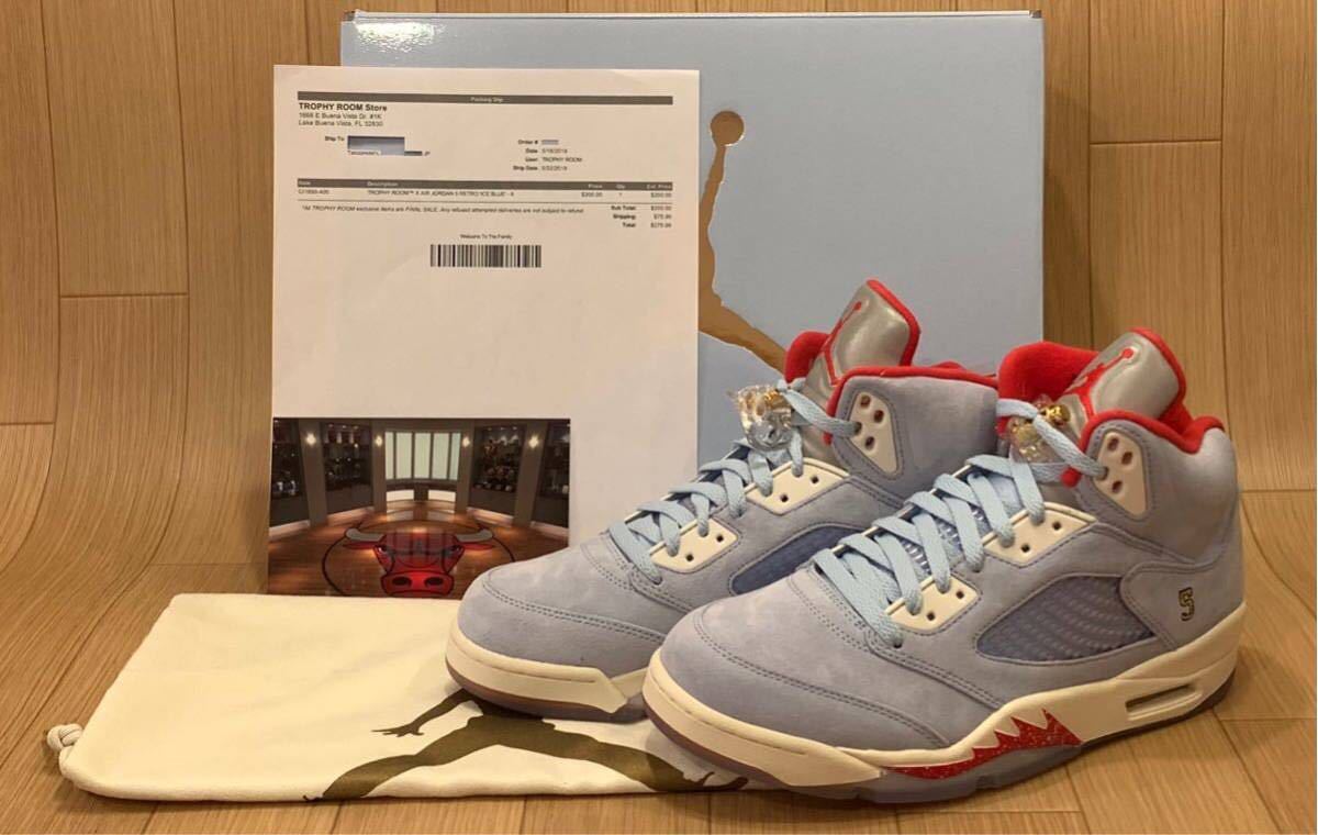 Giày Trophy Room x Air Jordan 5 Retro 'Ice Blue' CI1899-400 - Ảnh 5