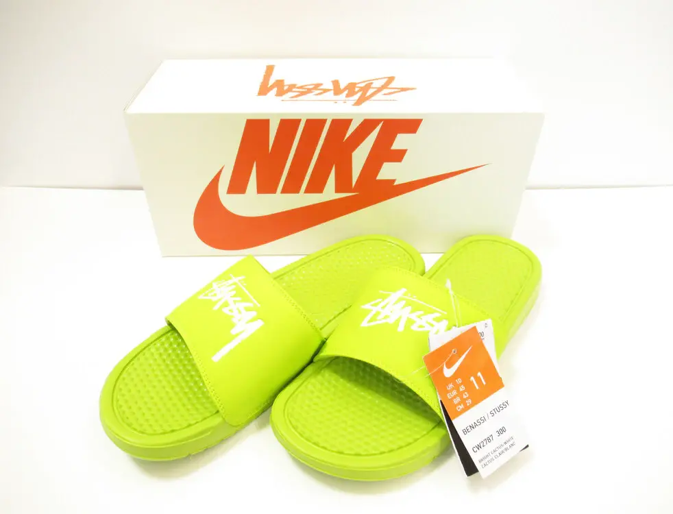 Dép Nike Stussy x Benassi 'Bright Cactus' CW2787-300 - Ảnh 3
