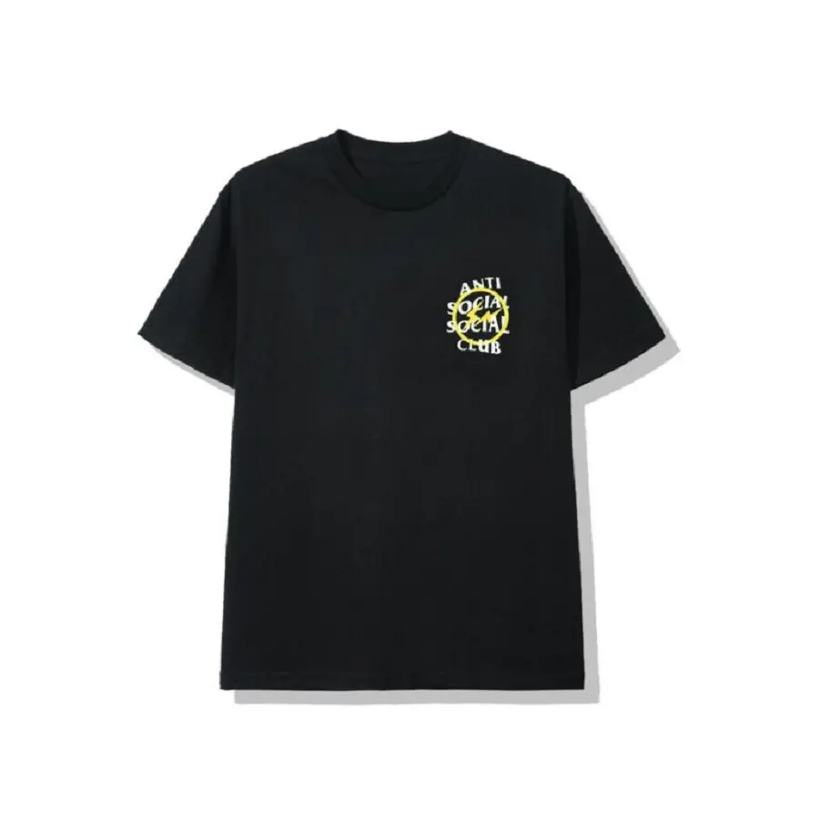 Áo Anti Social Social Club x Fragment Yellow Bolt Tee Black ASSC-XFYBTBK