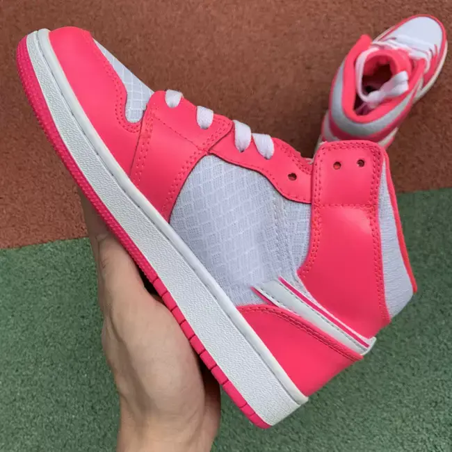 Giày Nike Jordan 1 Mid GS 'Hyper Pink White' 555112-611 - Ảnh 5