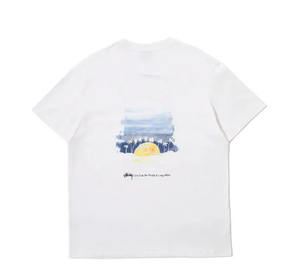 Alternative view of Áo Stussy Horizon "Sunset" Tee 'White'
