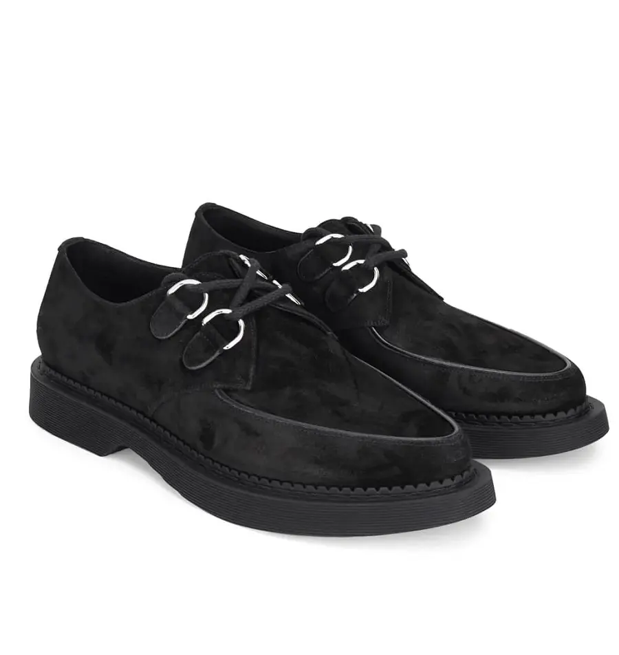 Giày Saint Laurent Teddy Derbies In Suede 'Black' 6676062W5001000 - Ảnh 3
