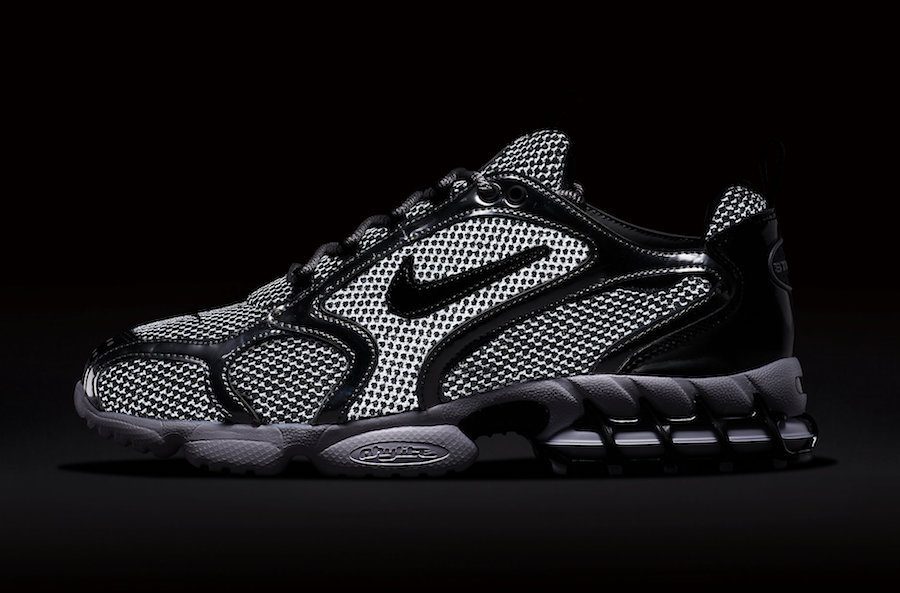 Giày Nike Air Zoom Spiridon Cage 2 Stussy Pure Platinum CU1854-001 - Ảnh 6