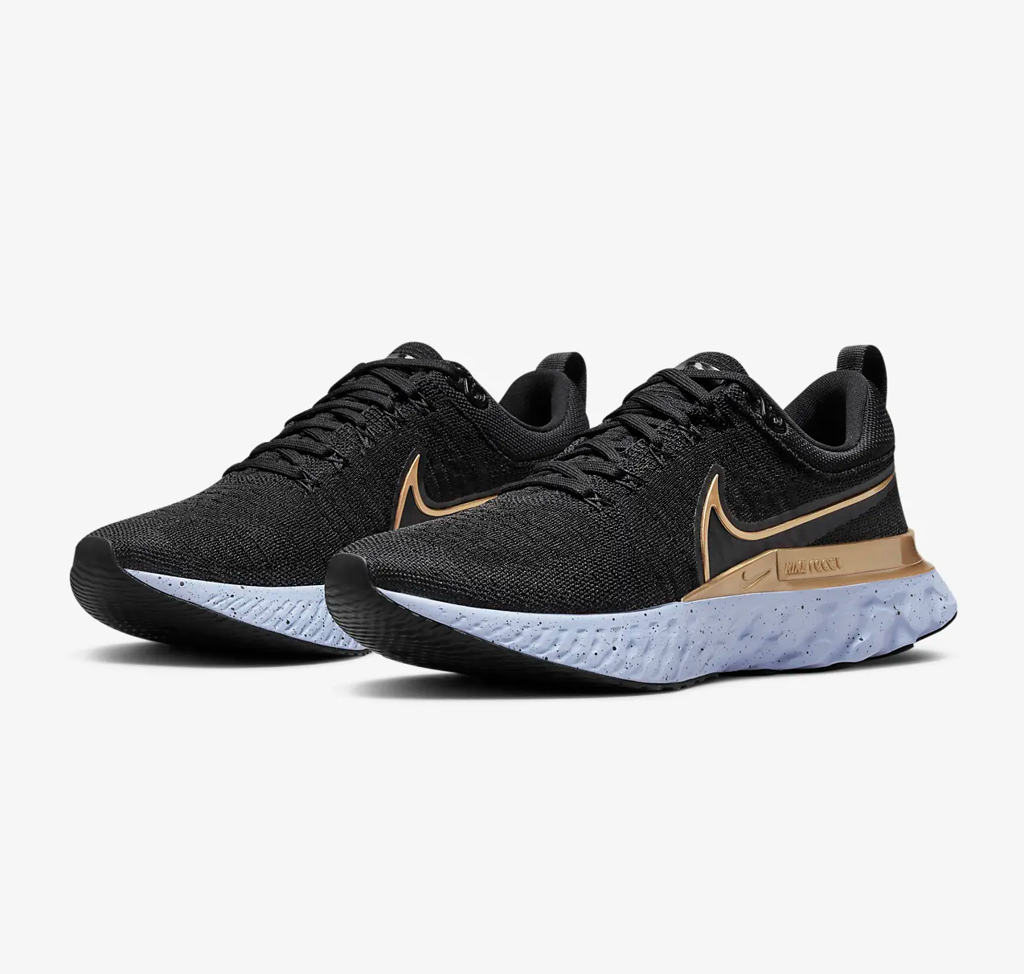 Giày Nike Wmns React Infinity Run Flyknit 2 'Black Metallic Gold' CT2423-009 - Ảnh 3