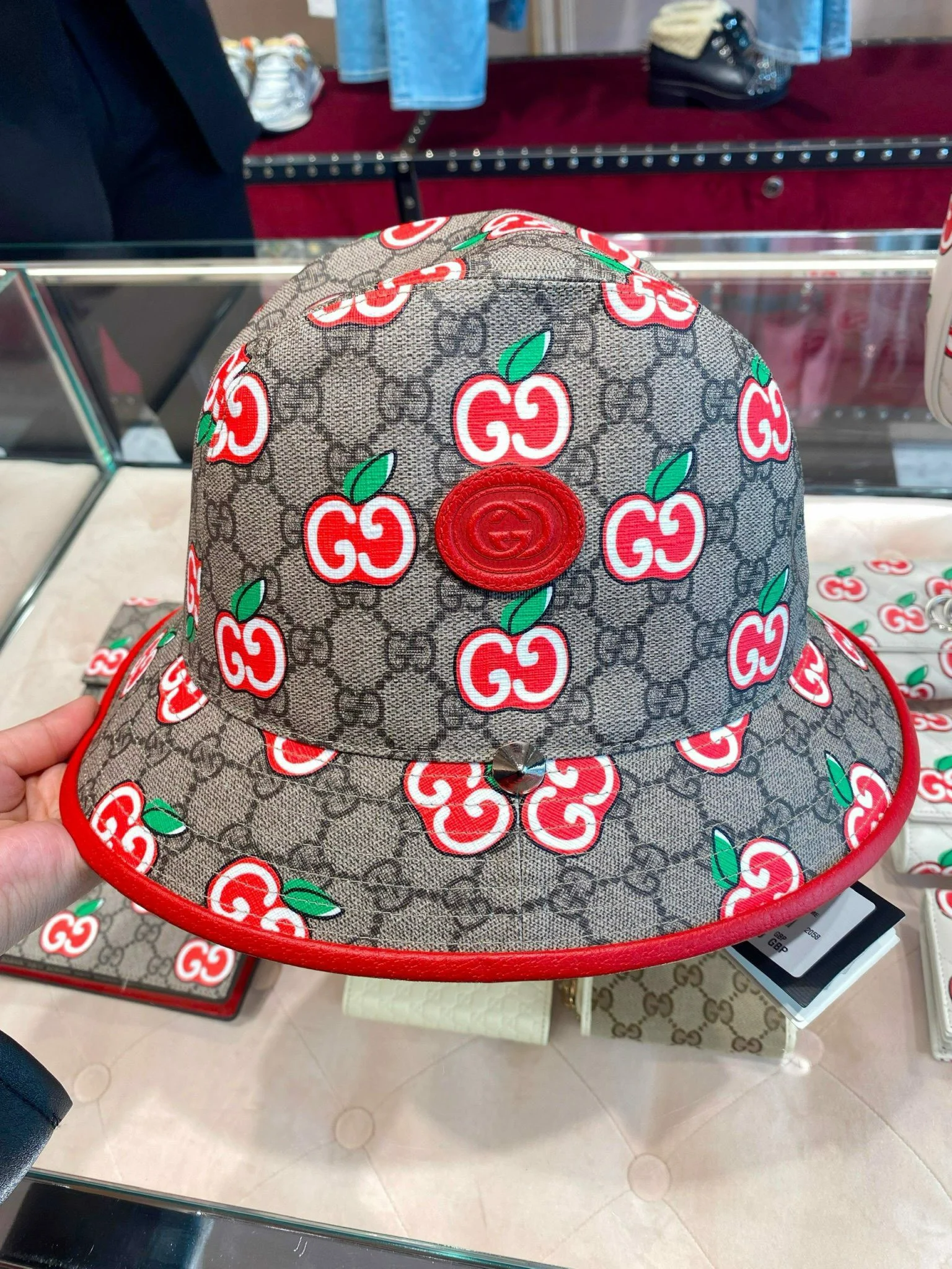 Mũ Gucci Bucket Hat GC 'Red Apple' 628445-4HL96-8474 - Ảnh 2