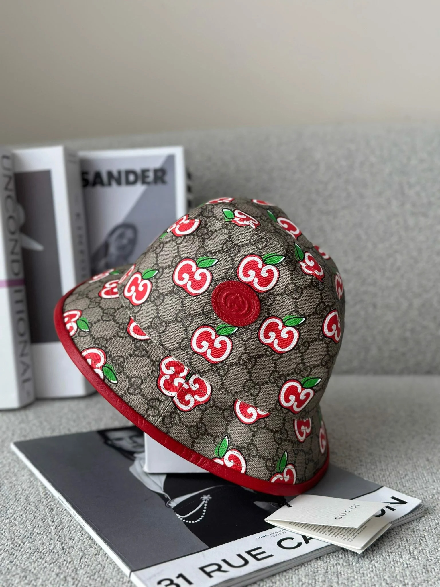 Mũ Gucci Bucket Hat GC 'Red Apple' 628445-4HL96-8474 - Ảnh 3