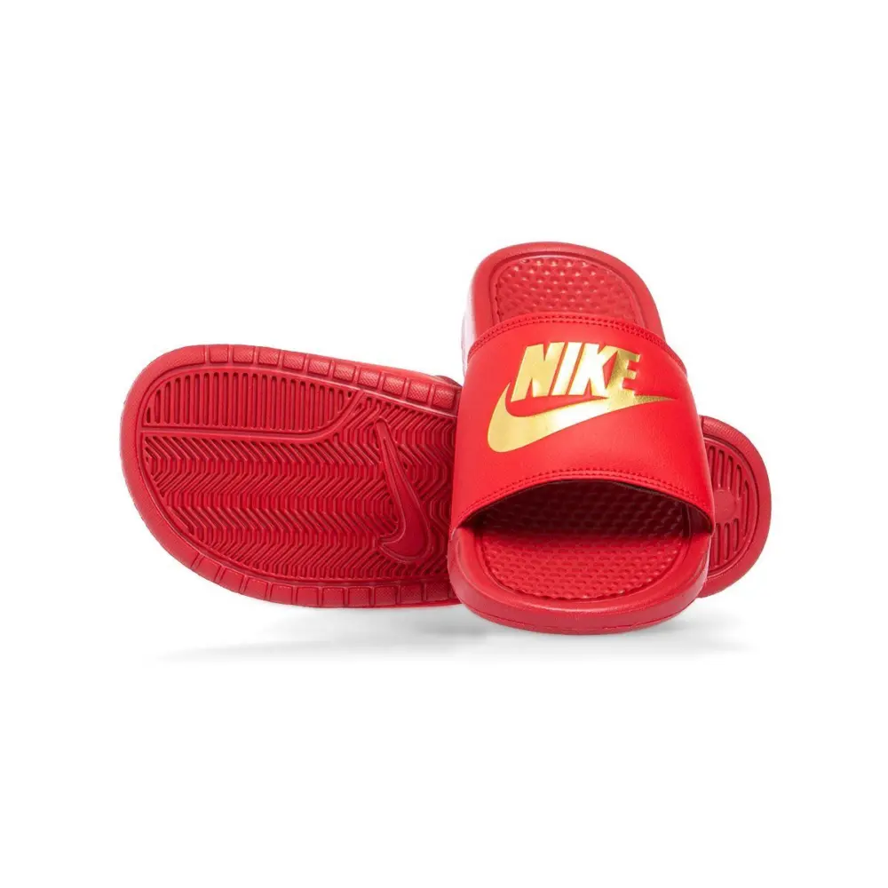 Dép Nike BENASSI JDI " RED/GOLD " 343880-602 - Ảnh 5