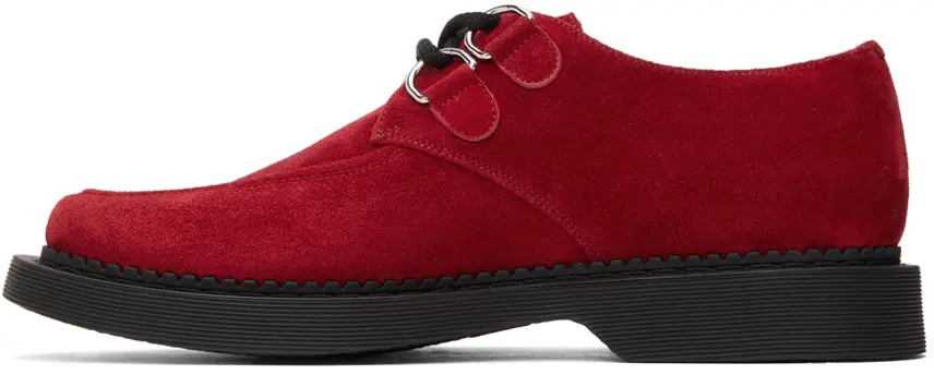 Giày Saint Laurent Teddy Derbies In Suede 'Red' 6688912W5006538 - Ảnh 4
