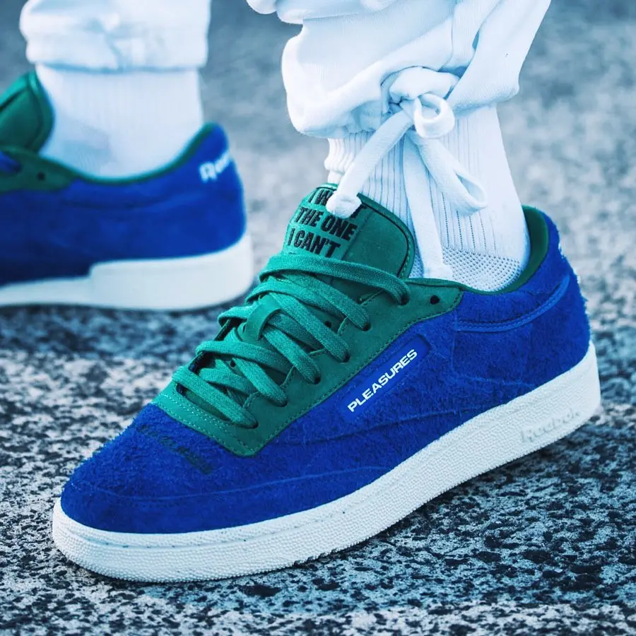 Giày Reebok Pleasures x Club C 'Vital Blue' DV9908 - Ảnh 4