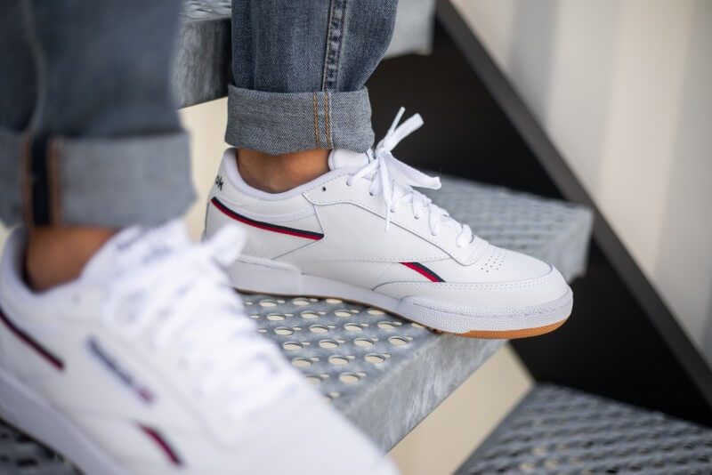 Giày Reebok Club C 85 MU 'White Excellent Red' FW4299 - Ảnh 3