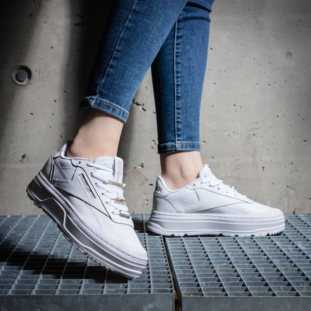 Giày Reebok Club C Double Geo 'White Moonstone' GX8766 - Ảnh 5
