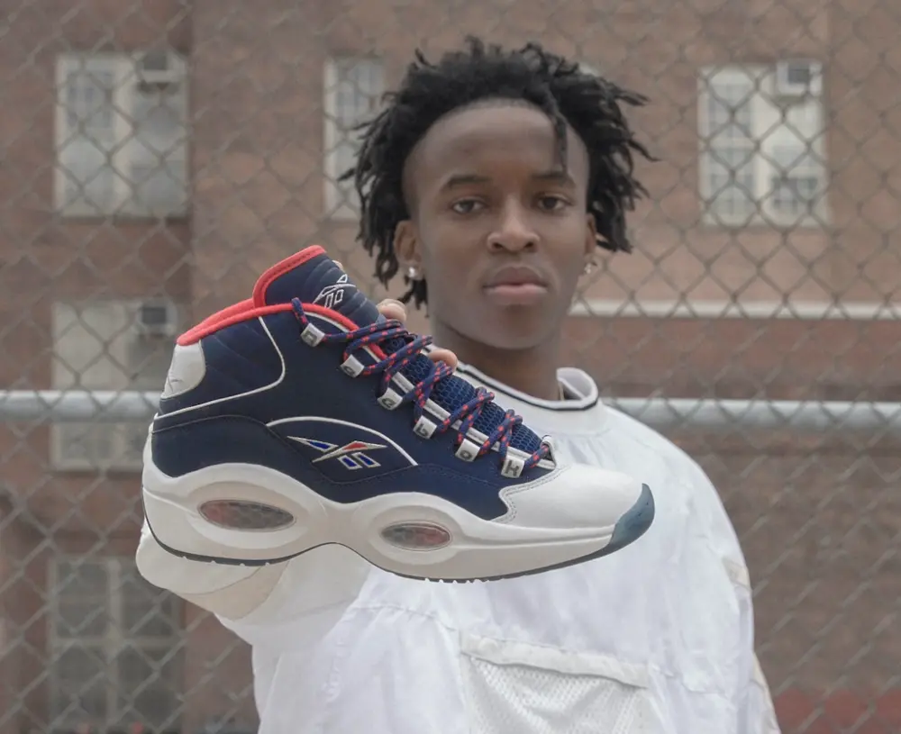 Alternative view of Giày Reebok Question Mid USA 'Navy White' H01281
