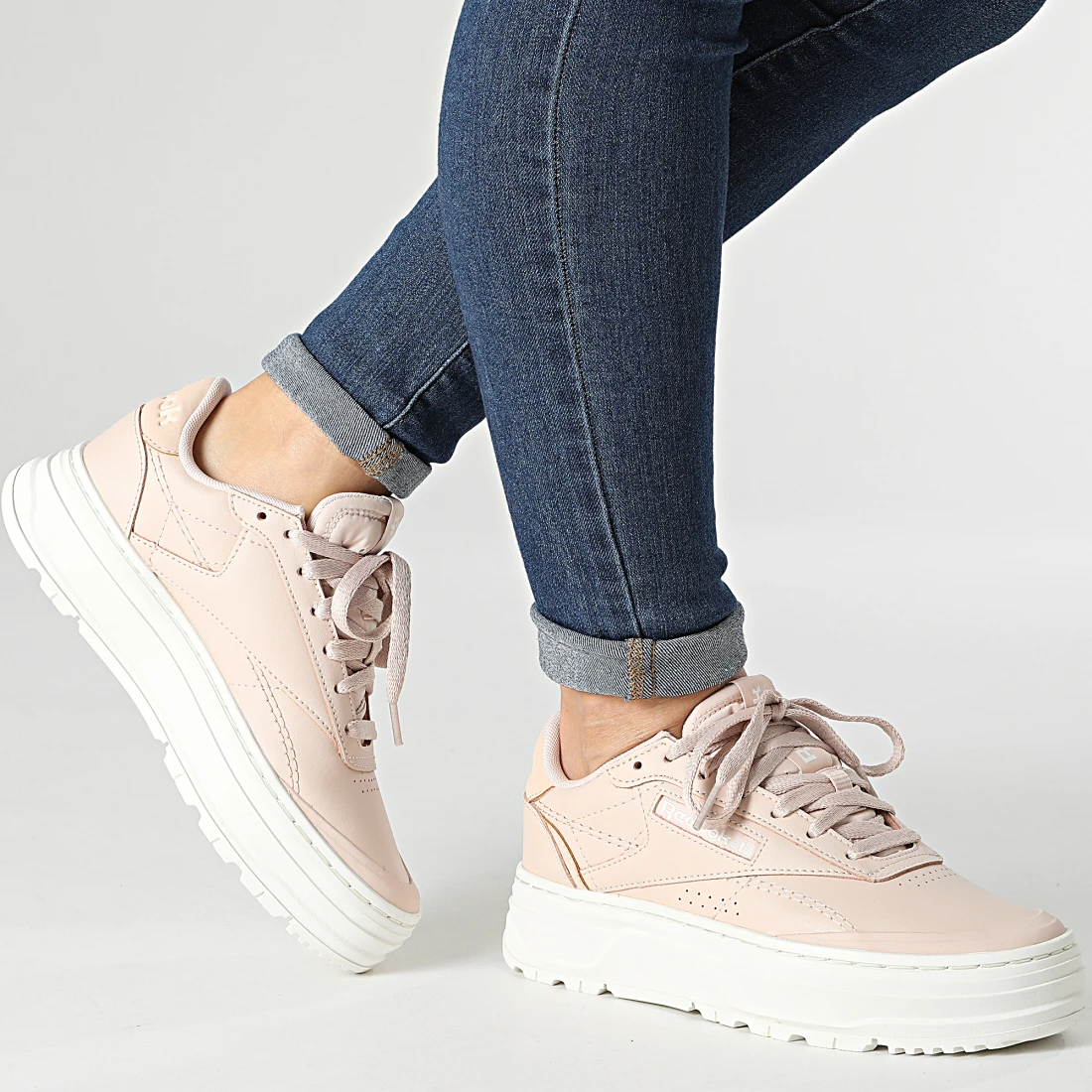 Giày Reebok Club C Double Geo 'Soft Ecru' H69145 - Ảnh 4