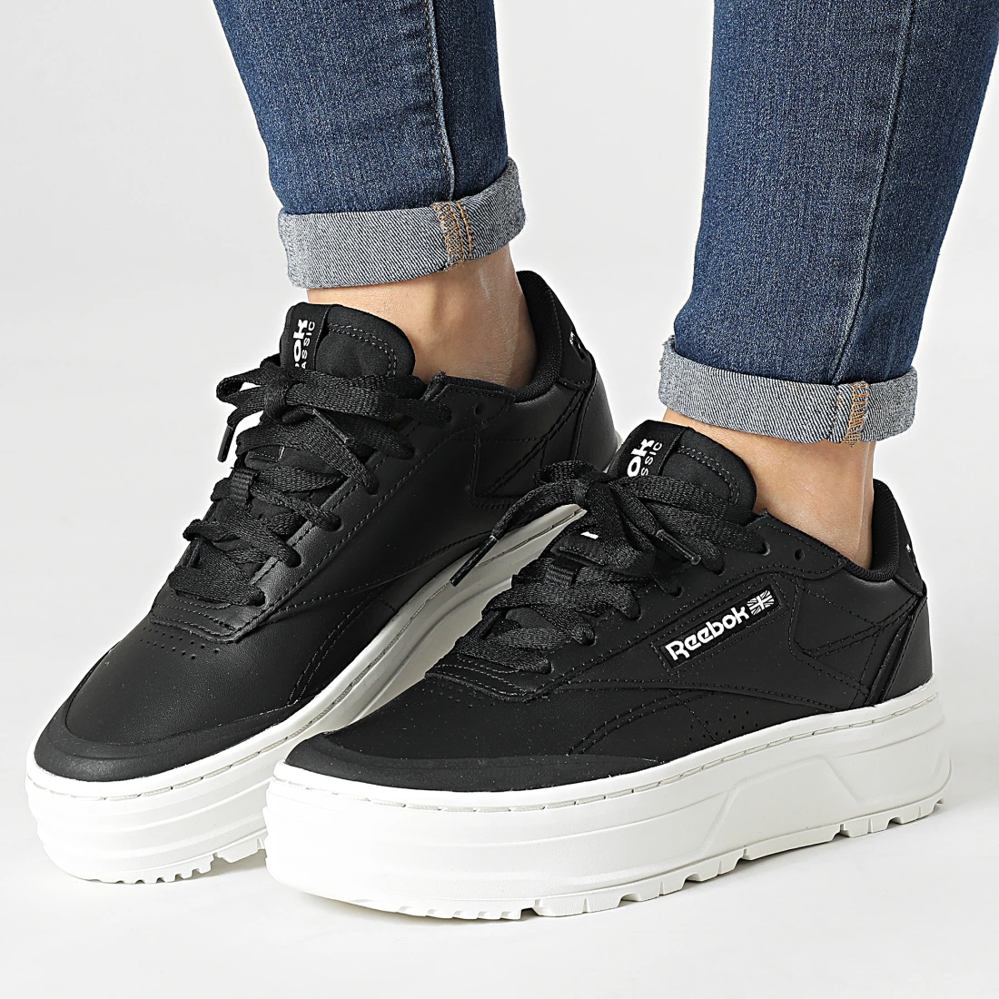 Giày Reebok Club C Double Geo 'Black Chalk' H69142 - Ảnh 5