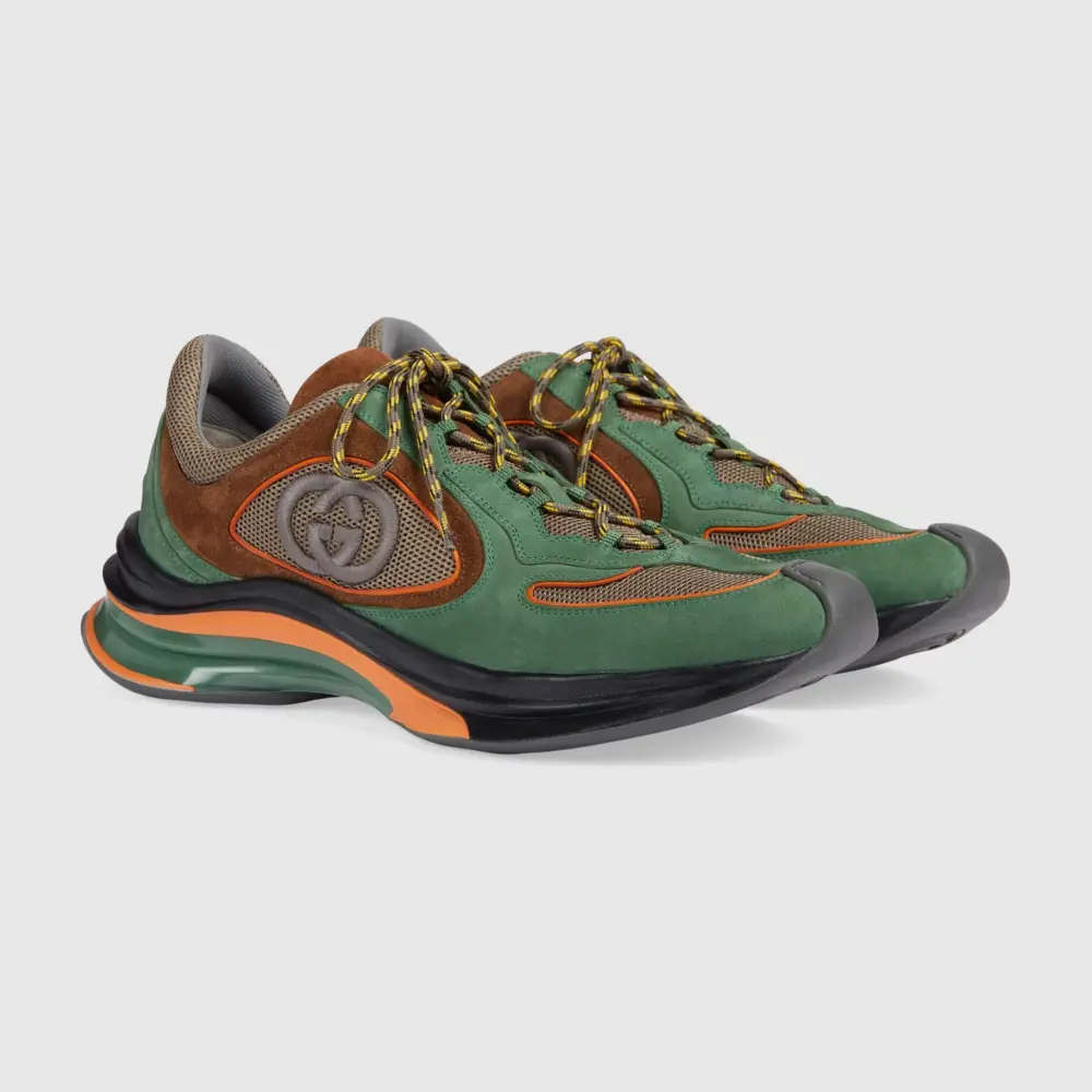 Giày Gucci Run Trainer 'Green Suede' 749785-AAB62-3142 - Ảnh 5