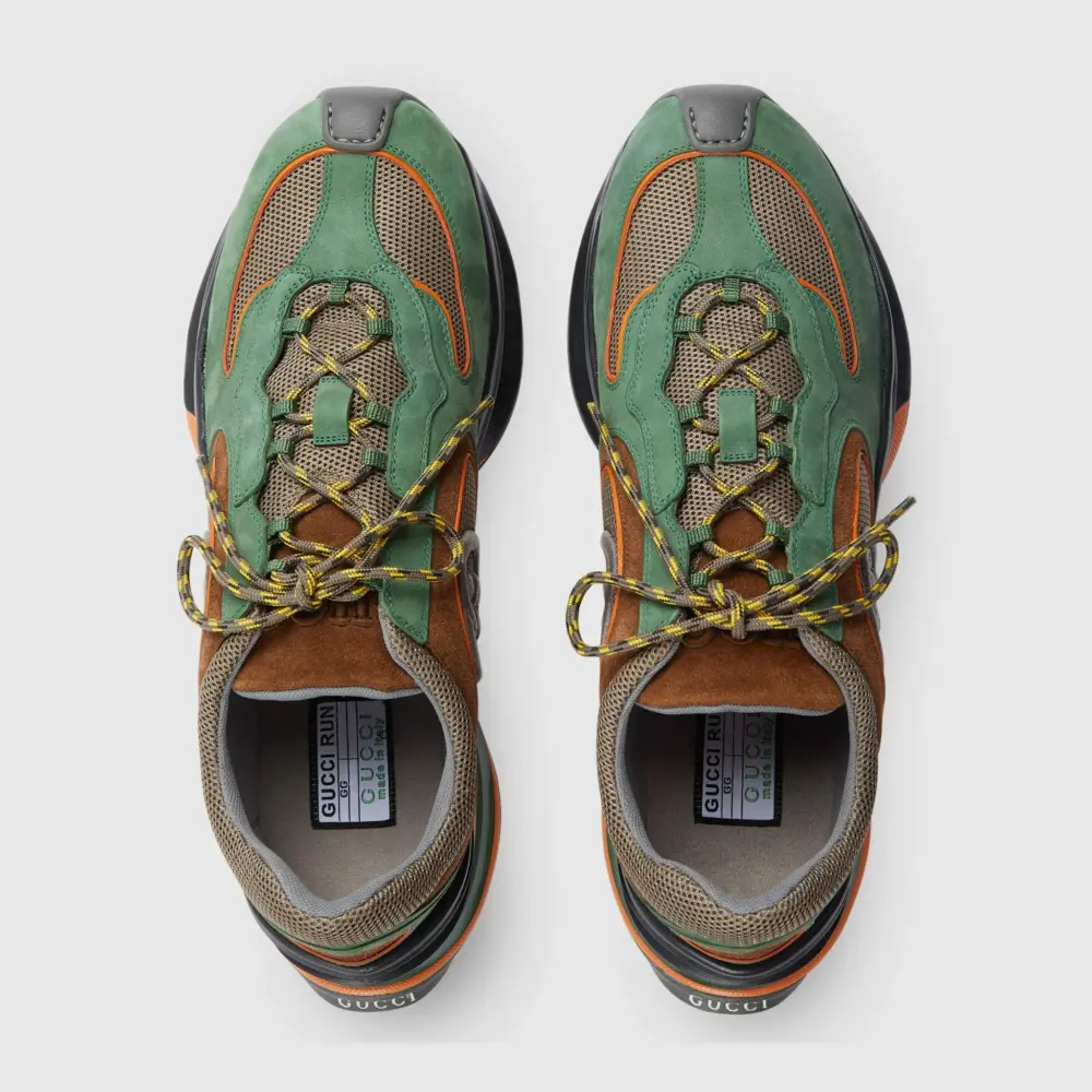 Giày Gucci Run Trainer 'Green Suede' 749785-AAB62-3142 - Ảnh 3