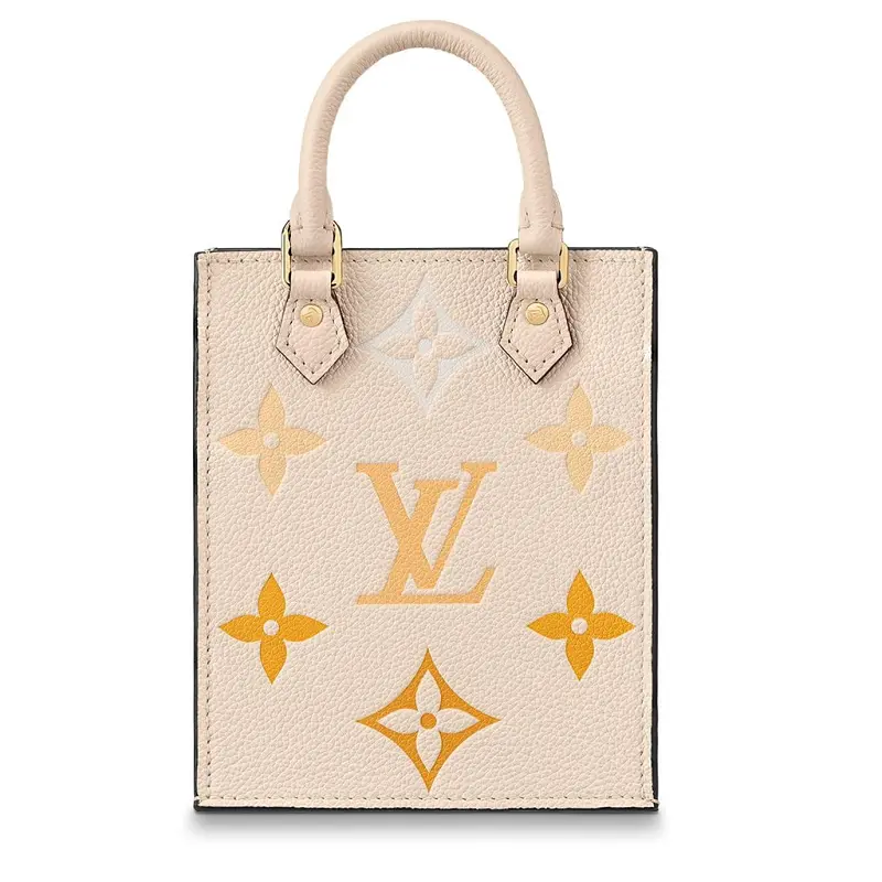 Túi Louis Vuitton Petit Sac Plat Monogram Empreinte 'Cream Leather' M80449