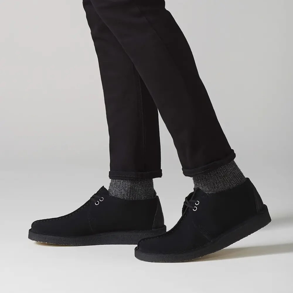 Giày Clarks Desert Trek 'Black Suede' 261-55486 - Ảnh 3