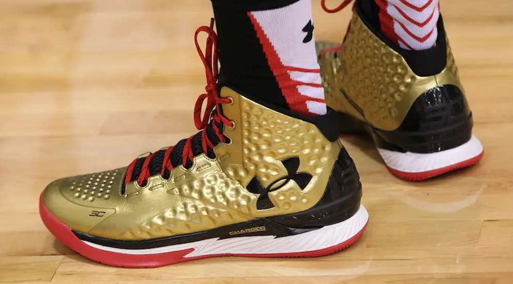 Alternative view of Giày Under Armour Curry 1 Retro 'All American' 2021 3026048-900