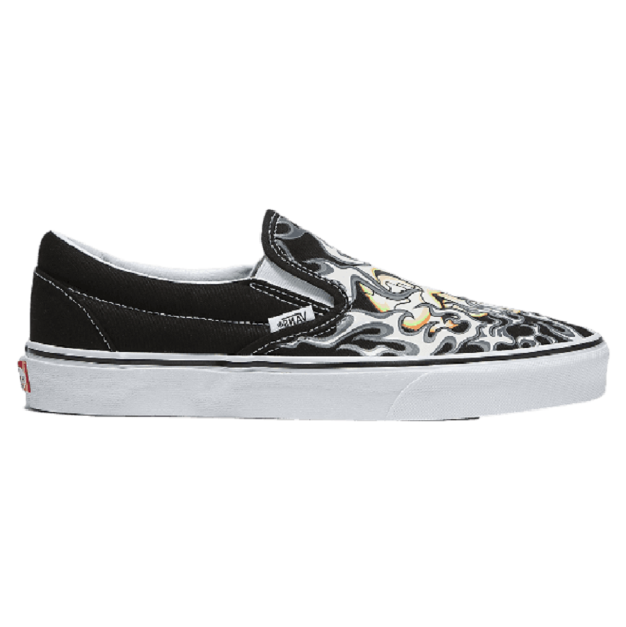 Giày Vans Classic Slip-on Flame Skull 'Black' VN0009Q7BMX