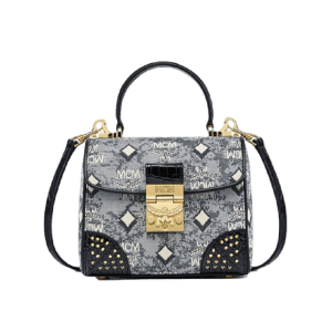Túi MCM Tracy Satchel in Studded Vintage Monogram Jacquard MWECSTQ01EG001