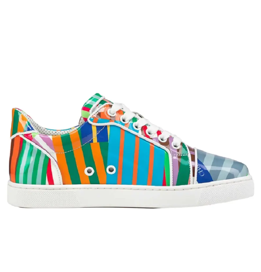 Giày Christian Louboutin Vieira Patent Leather 'Bianco Multicolor' 3220055J322