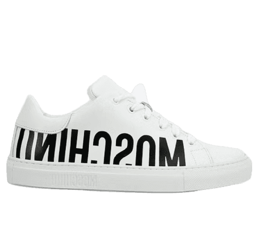 Giày Moschino Leather With Logo 'White' MA15022G18MF0100